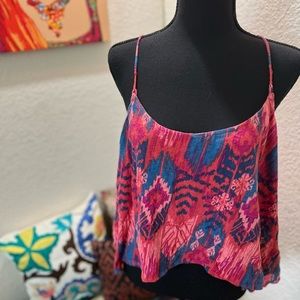 Bohemian Print Open Blouse